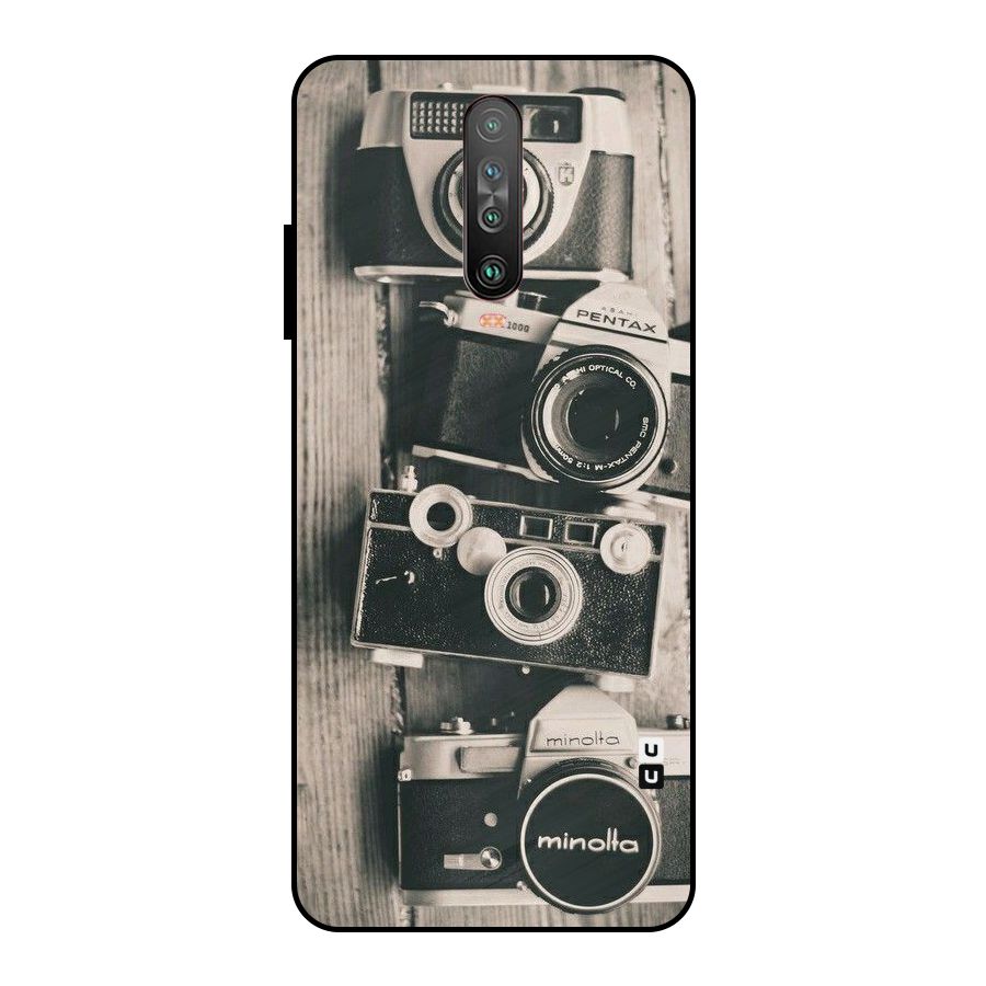 Vintage Style Shutter Metal Back Case for Poco X2