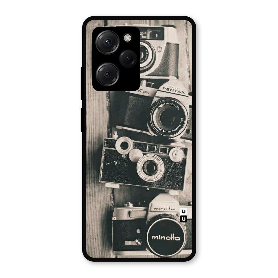 Vintage Style Shutter Metal Back Case for Poco X5 Pro