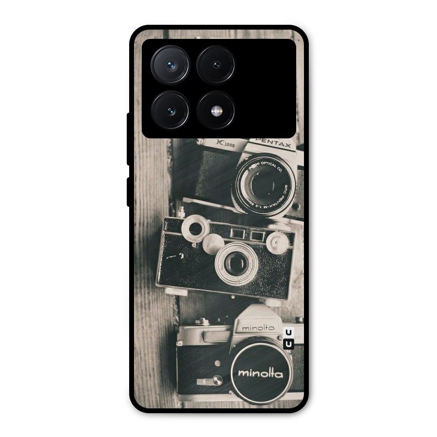 Vintage Style Shutter Metal Back Case for Poco X6 Pro