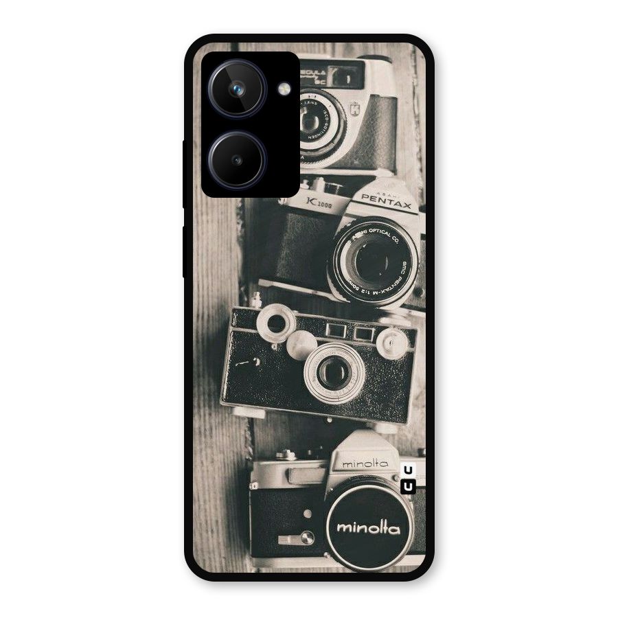 Vintage Style Shutter Metal Back Case for Realme 10