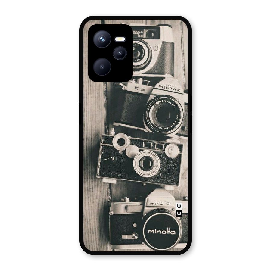 Vintage Style Shutter Metal Back Case for Realme C35