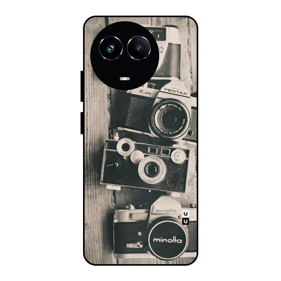 Vintage Style Shutter Metal Back Case for Realme Narzo 60X