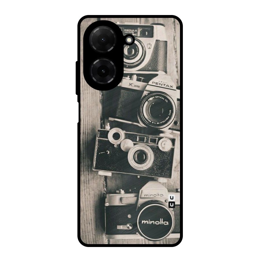 Vintage Style Shutter Metal Back Case for Redmi A5 4G