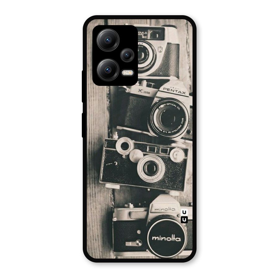 Vintage Style Shutter Metal Back Case for Redmi Note 12 5G