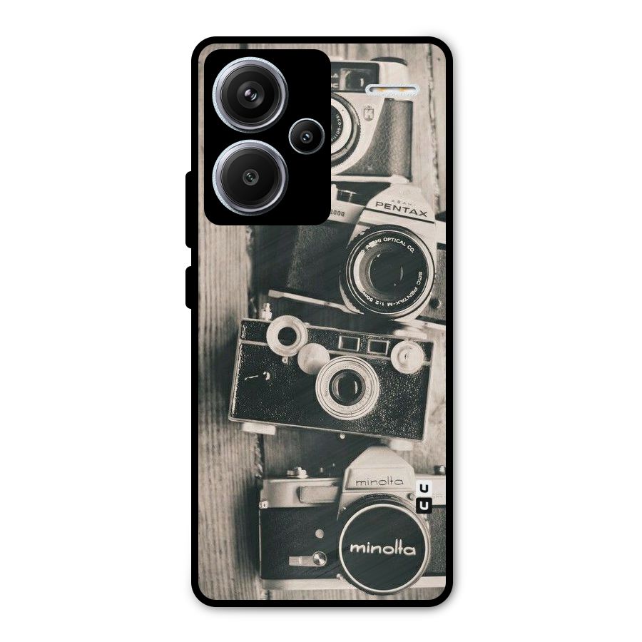 Vintage Style Shutter Metal Back Case for Redmi Note 13 Pro Plus