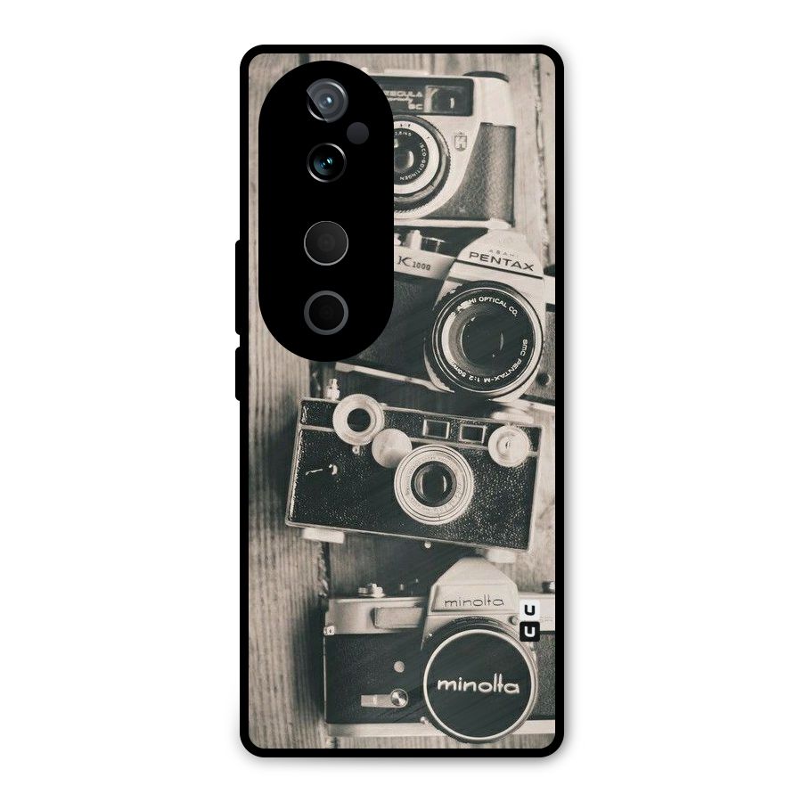 Vintage Style Shutter Metal Back Case for Vivo T3 Ultra