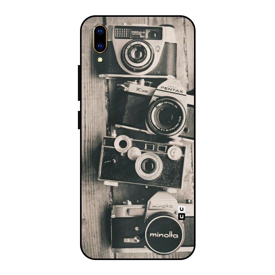 Vintage Style Shutter Metal Back Case for Vivo V11 Pro