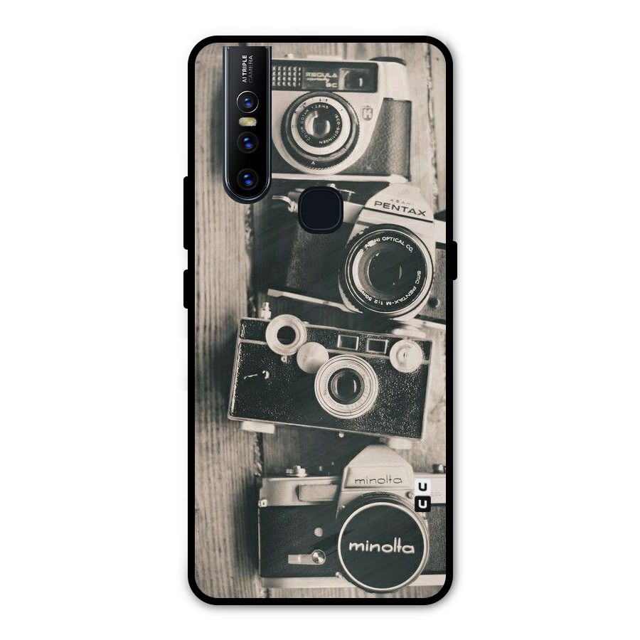 Vintage Style Shutter Metal Back Case for Vivo V15