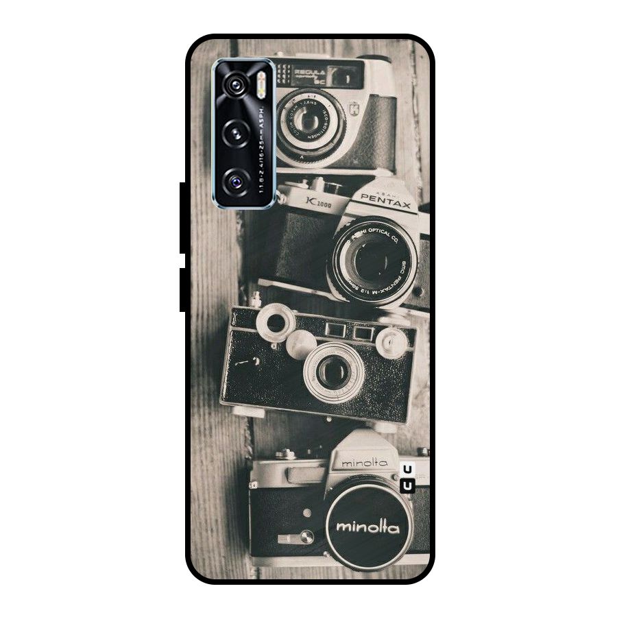 Vintage Style Shutter Metal Back Case for Vivo V20 SE