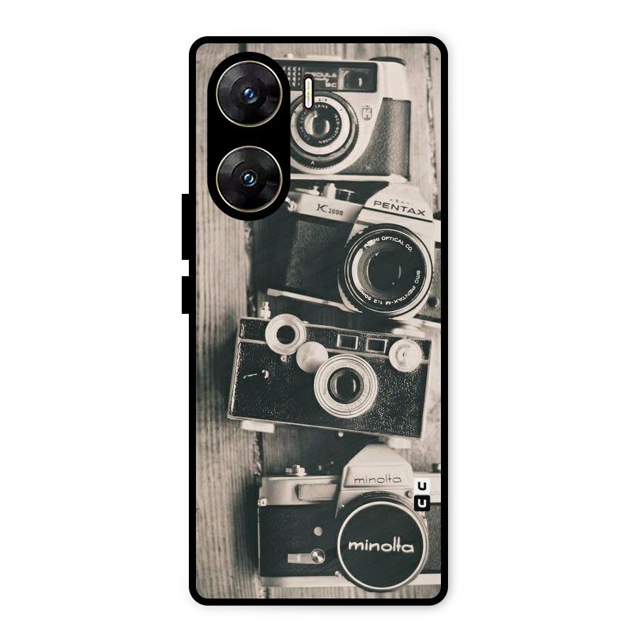 Vintage Style Shutter Metal Back Case for Vivo V29e