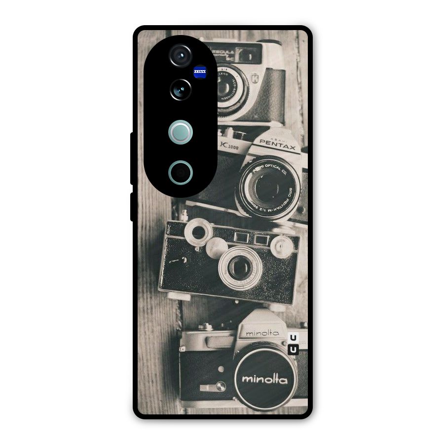 Vintage Style Shutter Metal Back Case for Vivo V40