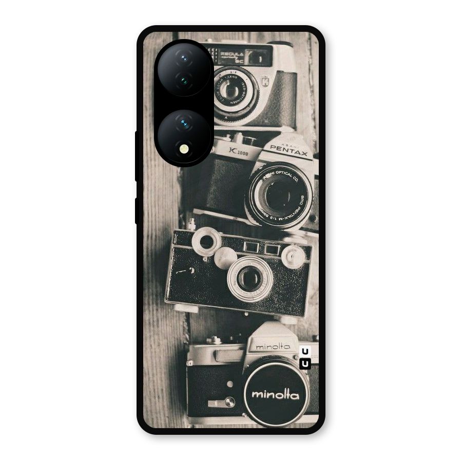 Vintage Style Shutter Metal Back Case for Vivo Y100a