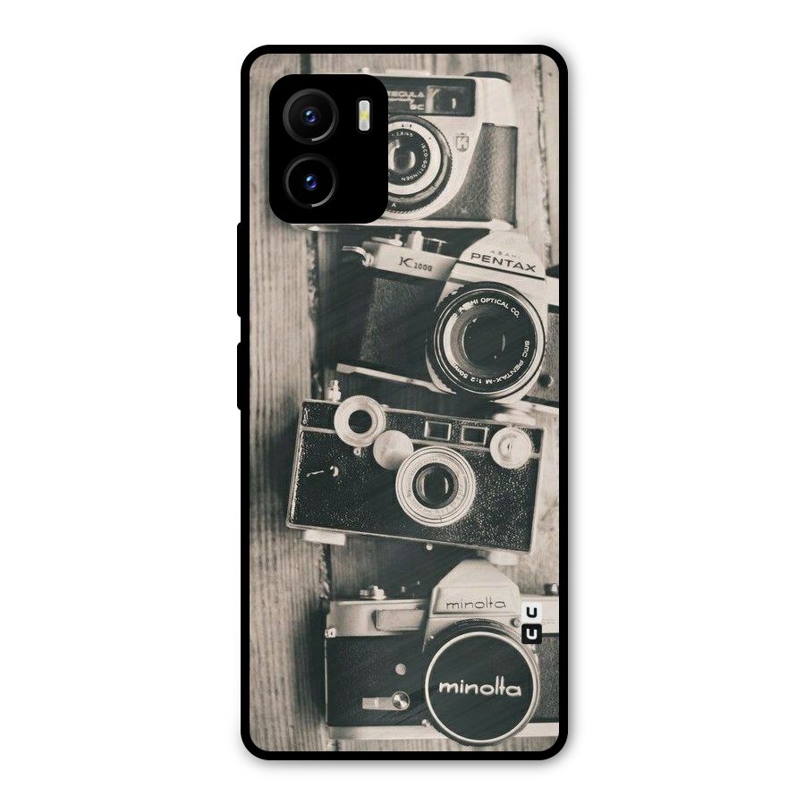 Vintage Style Shutter Metal Back Case for Vivo Y15s