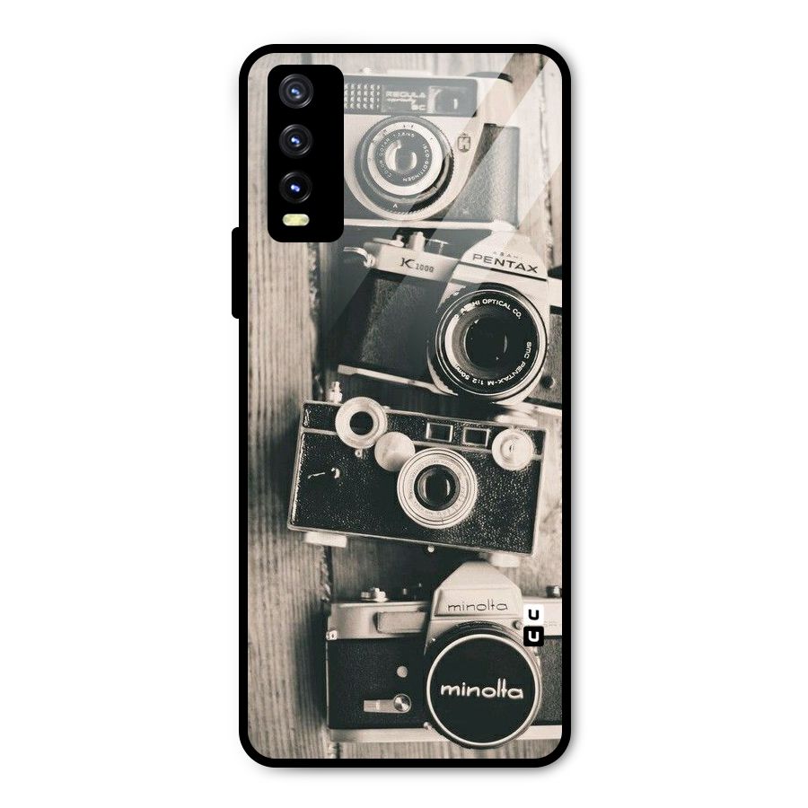 Vintage Style Shutter Metal Back Case for Vivo Y20 2021