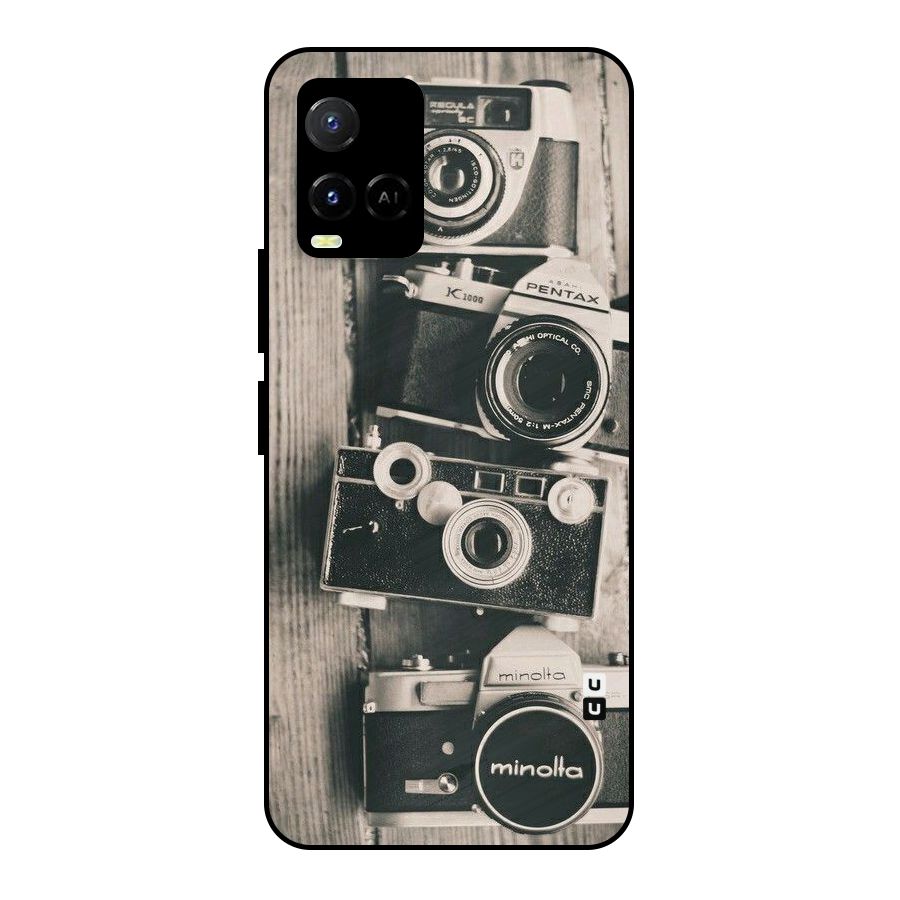 Vintage Style Shutter Metal Back Case for Vivo Y21T