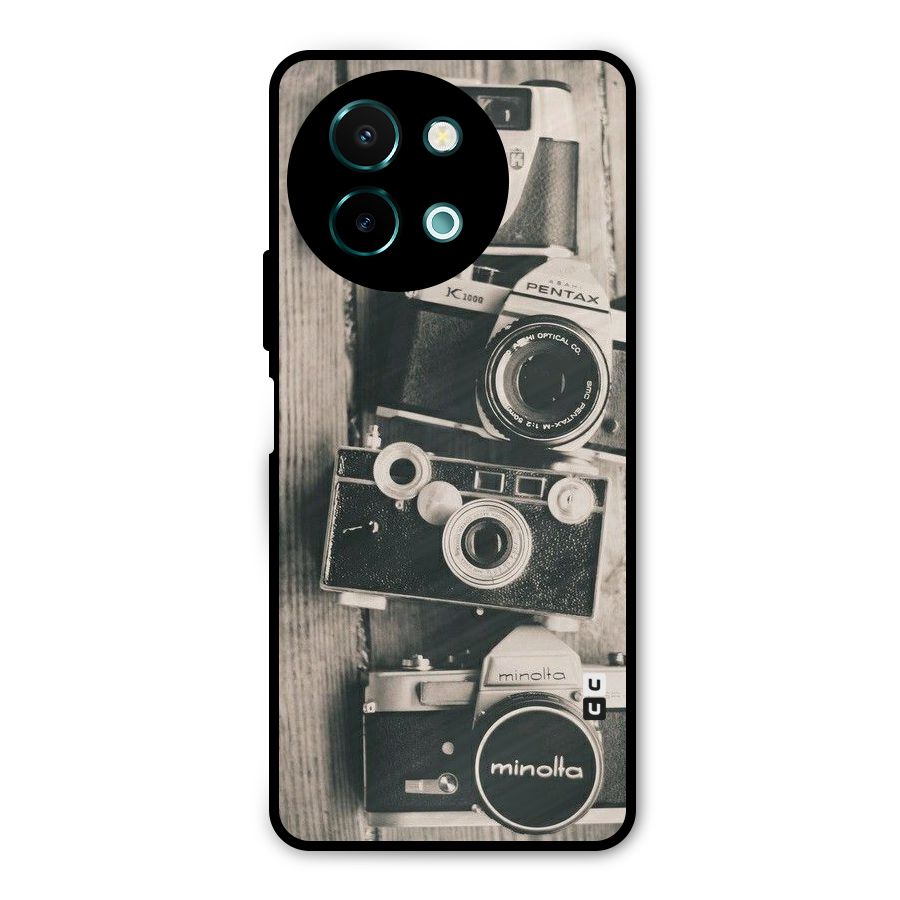 Vintage Style Shutter Metal Back Case for Vivo Y58