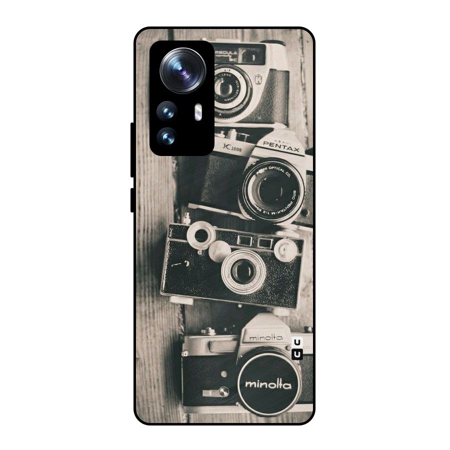 Vintage Style Shutter Metal Back Case for Xiaomi 12 Pro