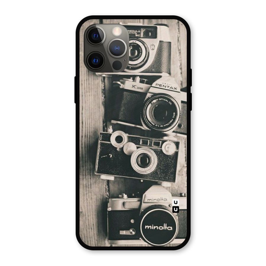 Vintage Style Shutter Metal Back Case for iPhone 12 Pro