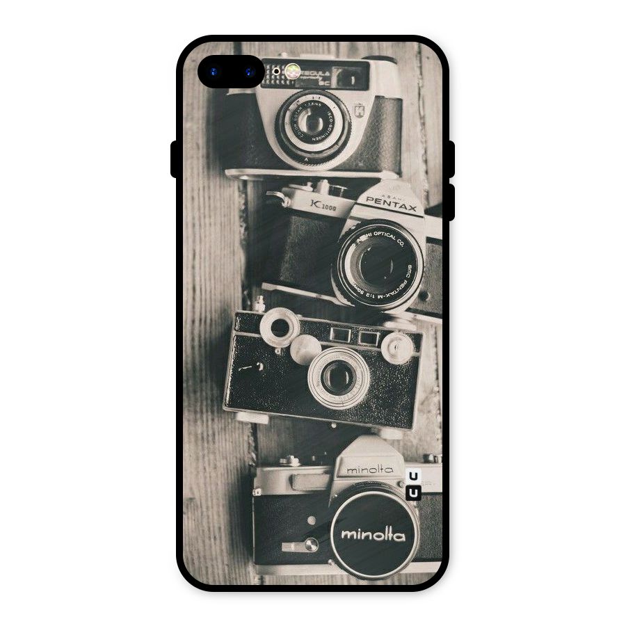 Vintage Style Shutter Metal Back Case for iPhone 8 Plus