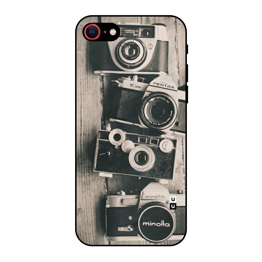 Vintage Style Shutter Metal Back Case for iPhone SE 2020