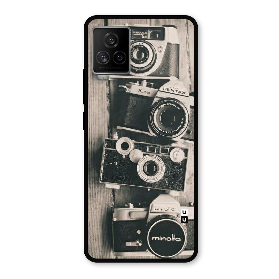 Vintage Style Shutter Metal Back Case for iQOO 7 Legend 5G
