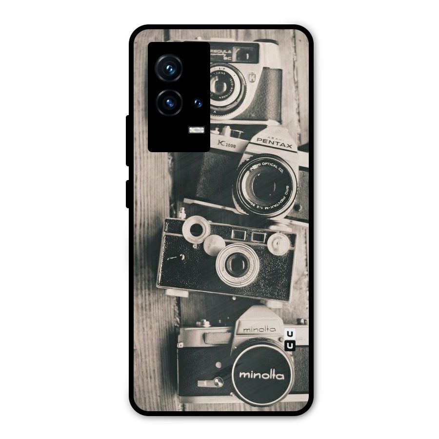 Vintage Style Shutter Metal Back Case for iQOO 9 5G