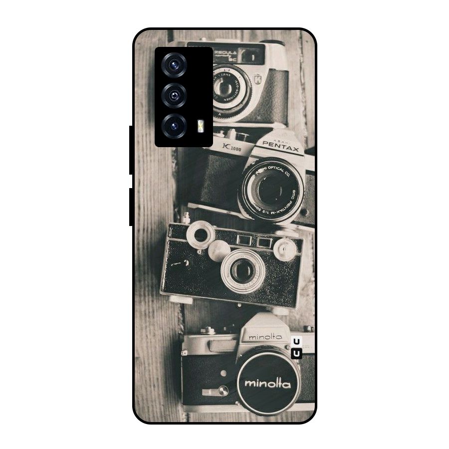 Vintage Style Shutter Metal Back Case for iQOO Z5