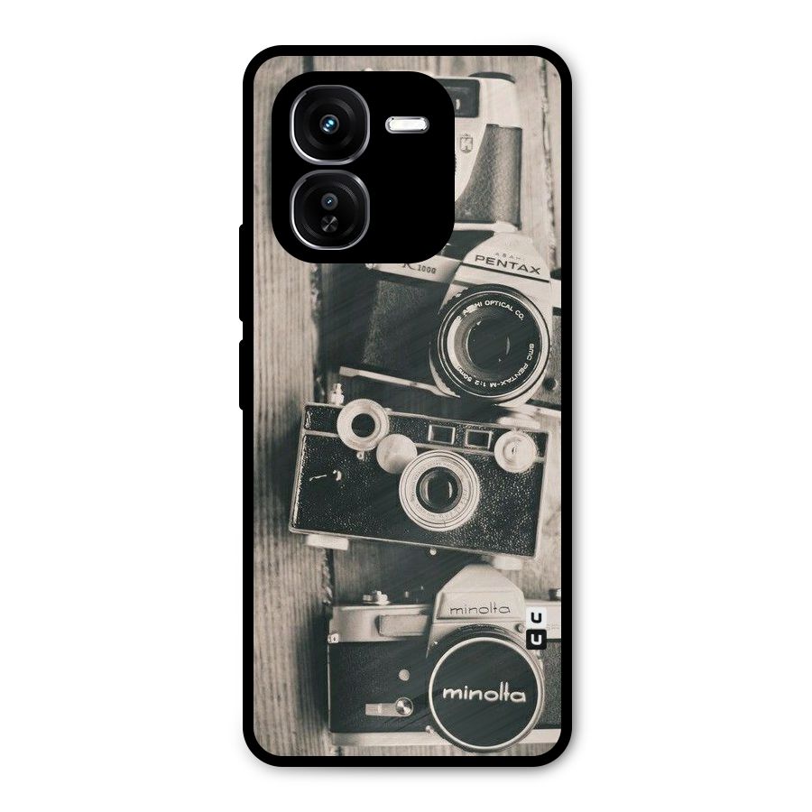 Vintage Style Shutter Metal Back Case for iQOO Z9x