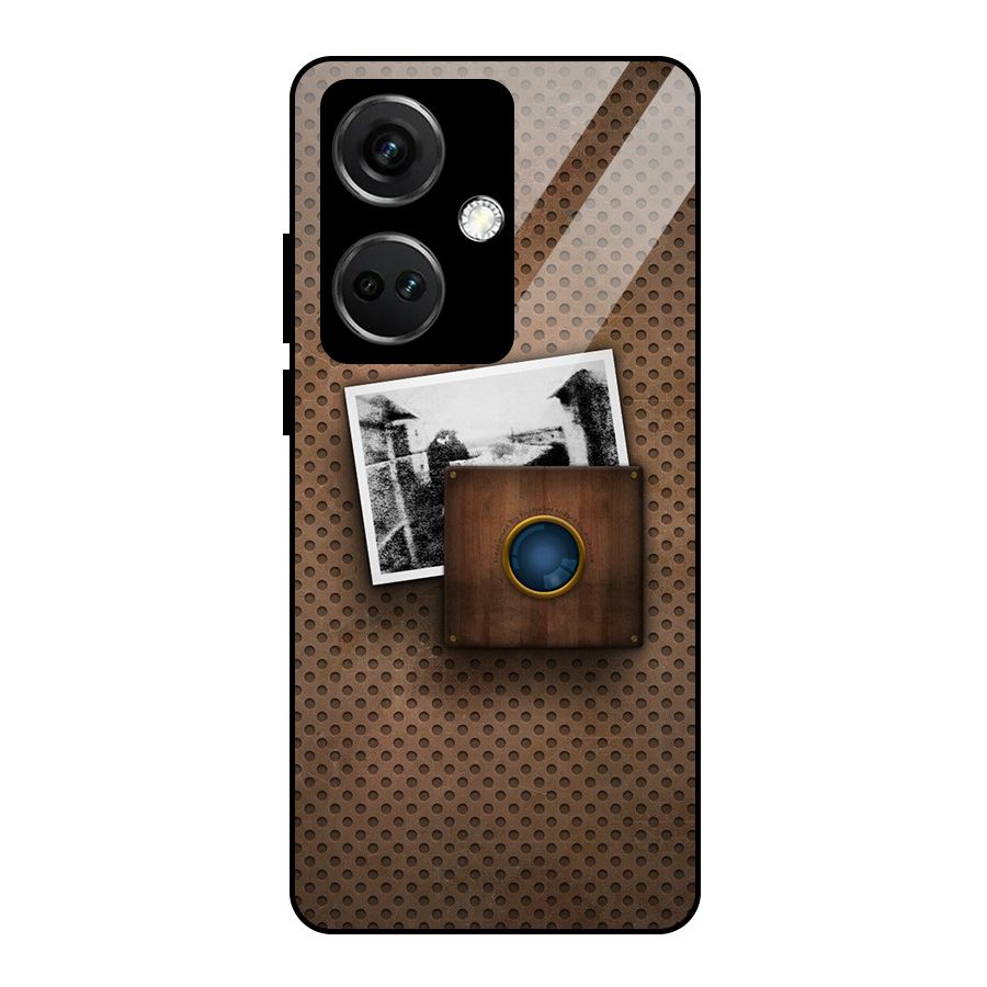Vintage Wood Camera Glass Back Case for OnePlus Nord CE 3 5G