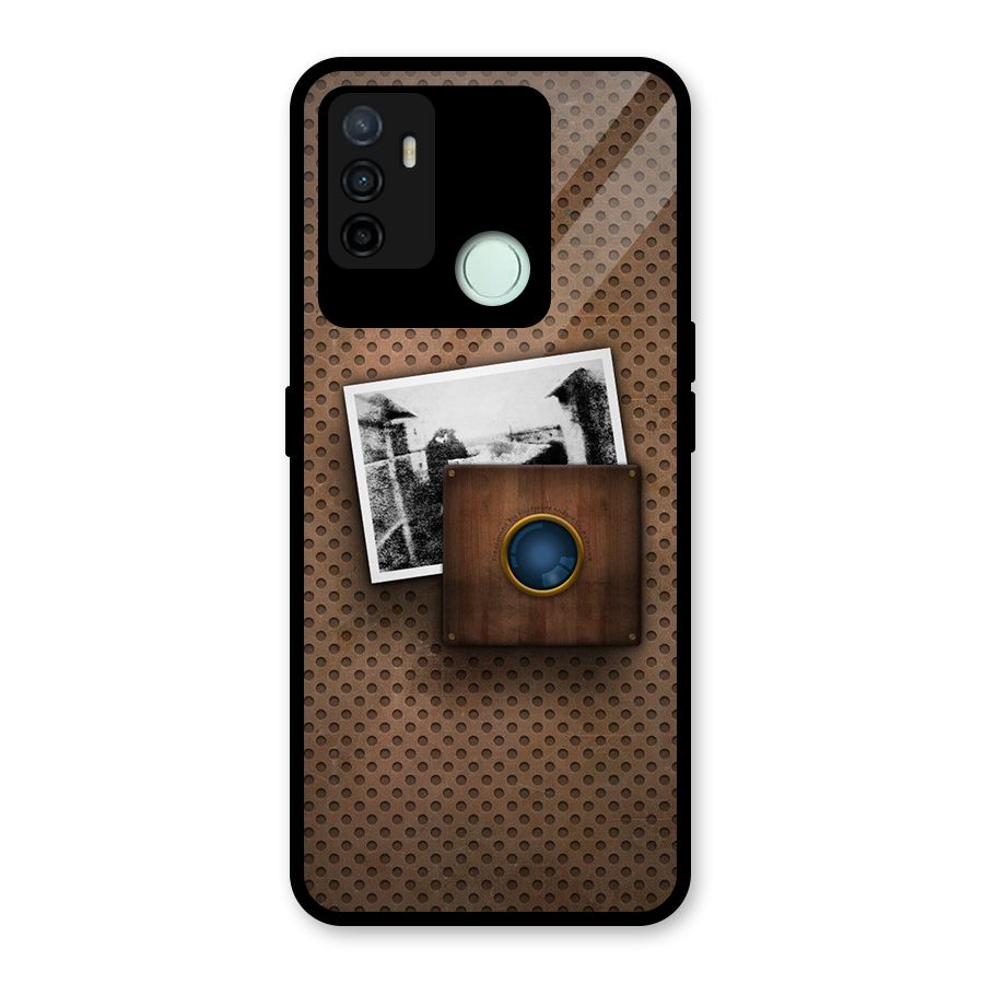 Vintage Wood Camera Glass Back Case for Oppo A53