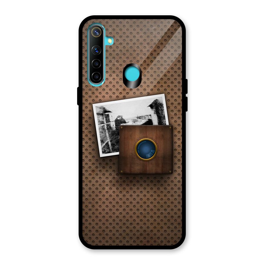 Vintage Wood Camera Glass Back Case for Realme Narzo 10