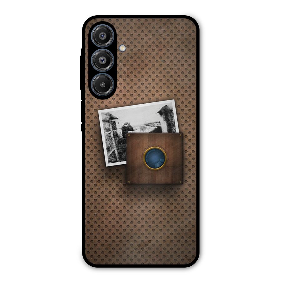 Vintage Wood Camera Metal Back Case for Galaxy A16 5G