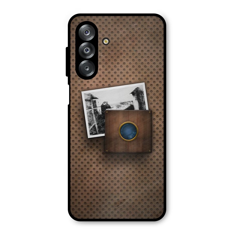 Vintage Wood Camera Metal Back Case for Galaxy A26