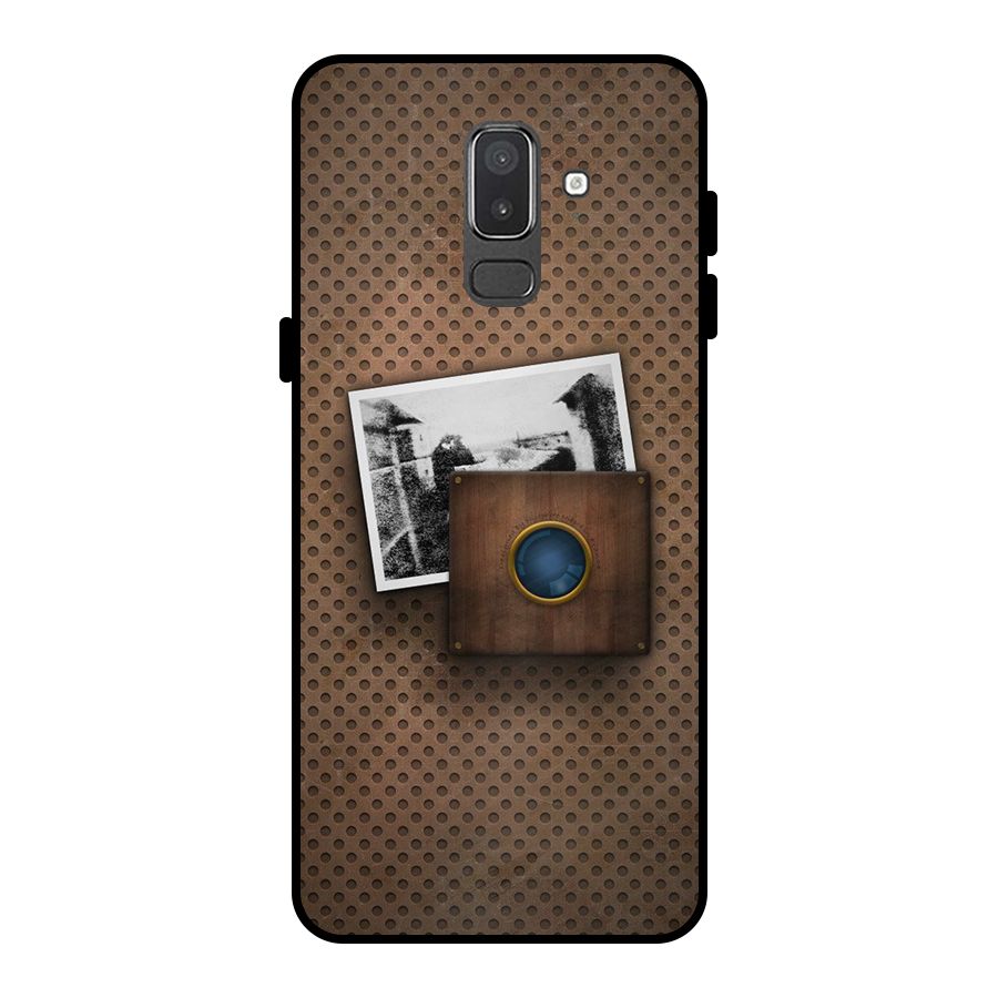 Vintage Wood Camera Metal Back Case for Galaxy On8 (2018)