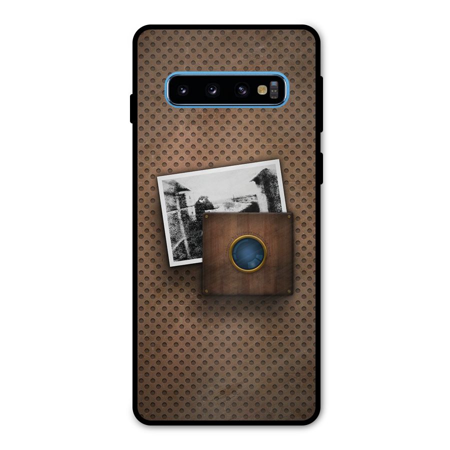 Vintage Wood Camera Metal Back Case for Galaxy S10