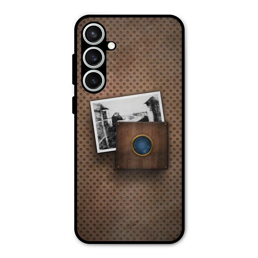 Vintage Wood Camera Metal Back Case for Galaxy S23 FE
