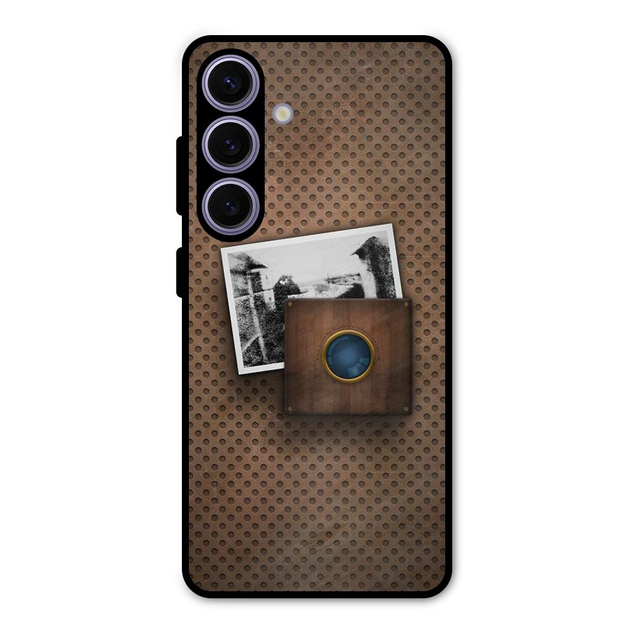 Vintage Wood Camera Metal Back Case for Galaxy S24