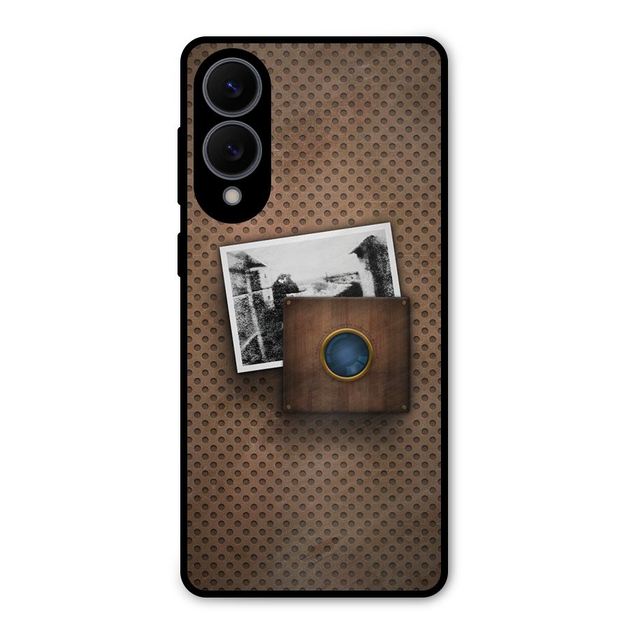 Vintage Wood Camera Metal Back Case for Galaxy S25 Edge
