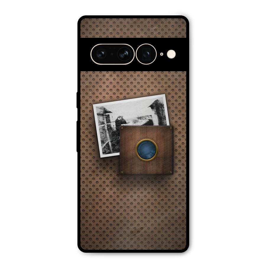 Vintage Wood Camera Metal Back Case for Google Pixel 7 Pro