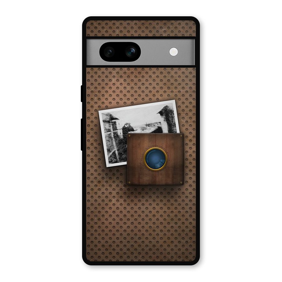 Vintage Wood Camera Metal Back Case for Google Pixel 7a