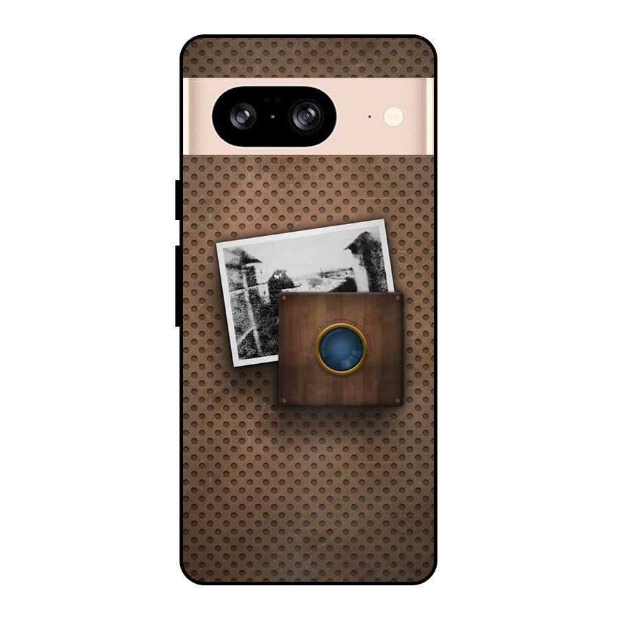 Vintage Wood Camera Metal Back Case for Google Pixel 8