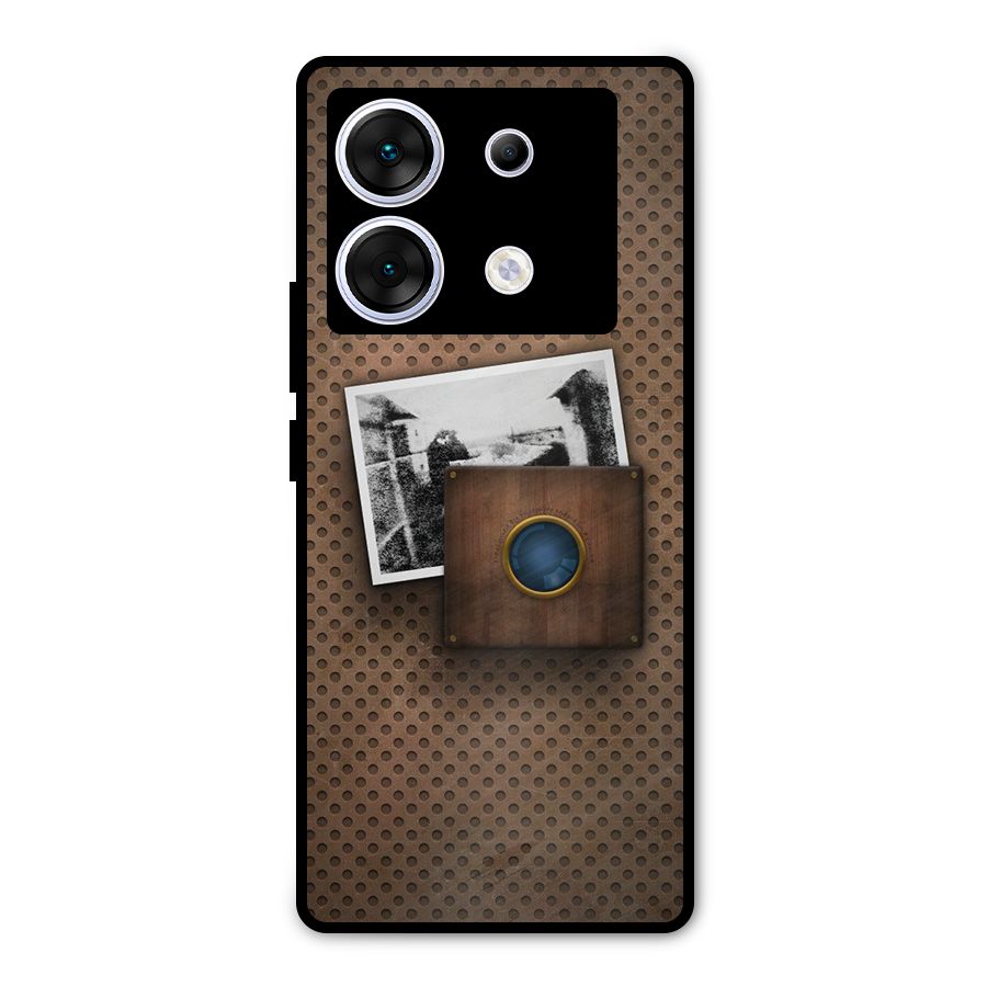 Vintage Wood Camera Metal Back Case for Infinix Zero 30 5G