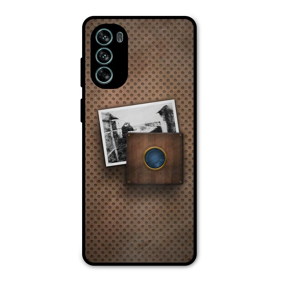 Vintage Wood Camera Metal Back Case for Moto G62