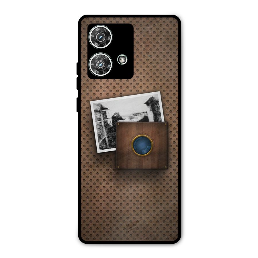 Vintage Wood Camera Metal Back Case for Motorola Edge 40 Neo