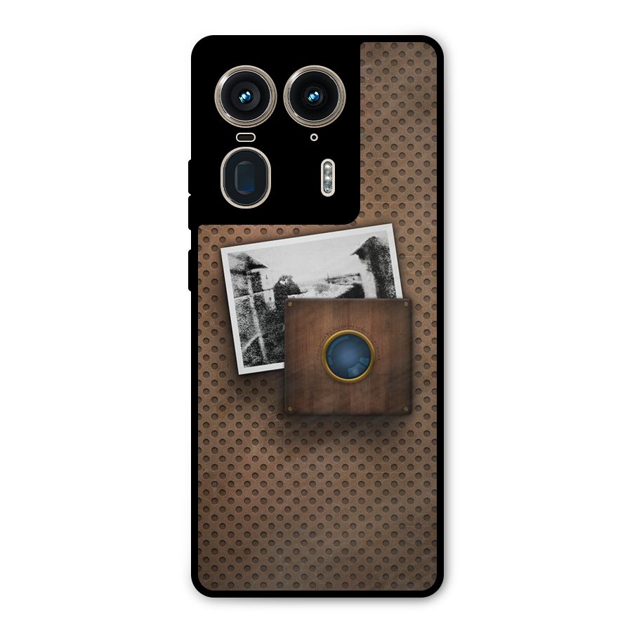 Vintage Wood Camera Metal Back Case for Motorola Edge 50 Ultra