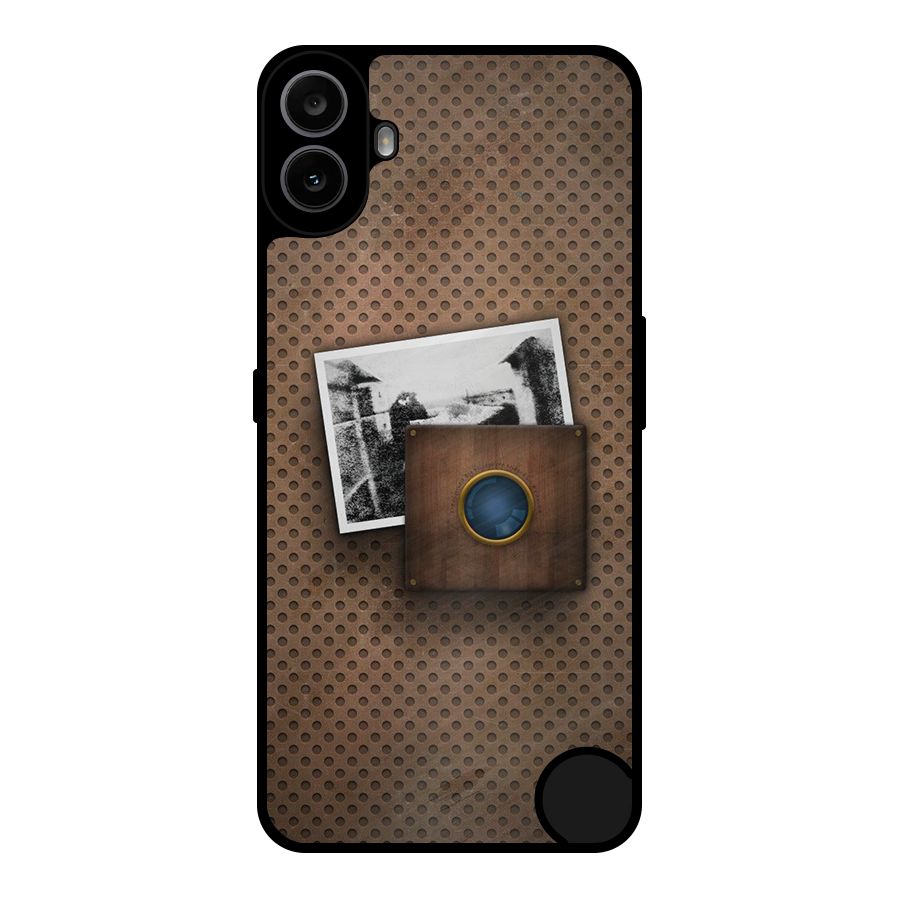 Vintage Wood Camera Metal Back Case for Nothing CMF Phone 1