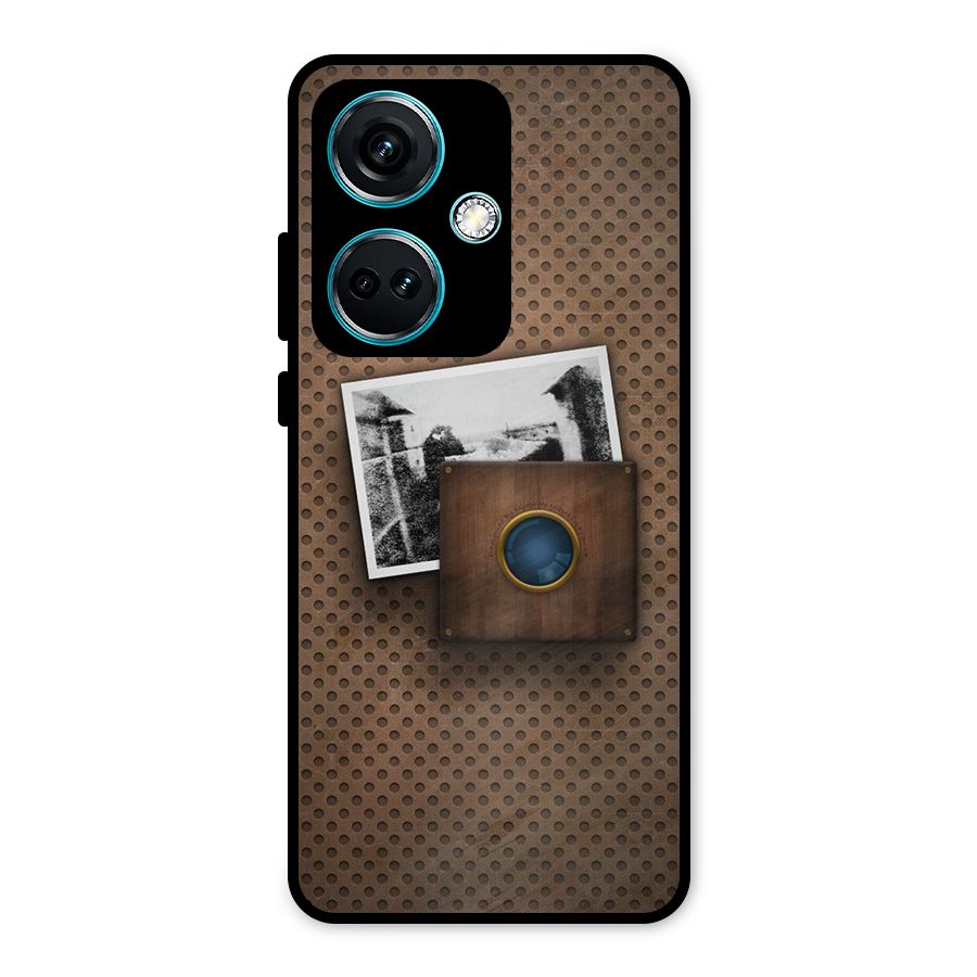 Vintage Wood Camera Metal Back Case for OnePlus Nord CE 3 5G