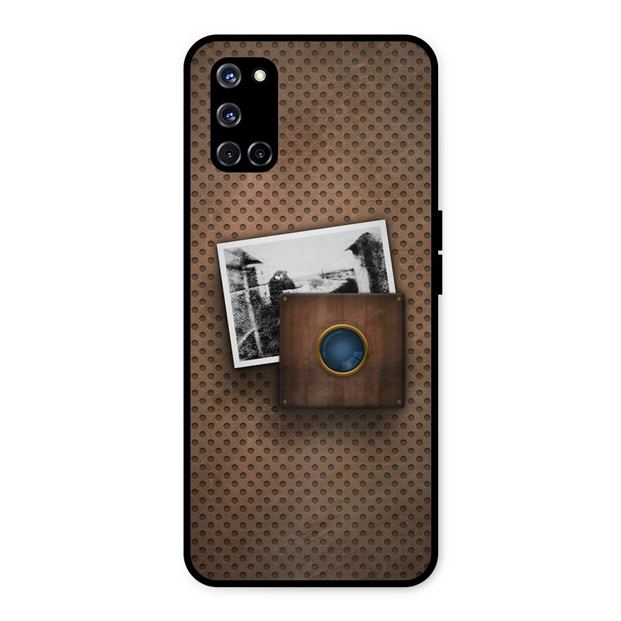 Vintage Wood Camera Metal Back Case for Oppo A52