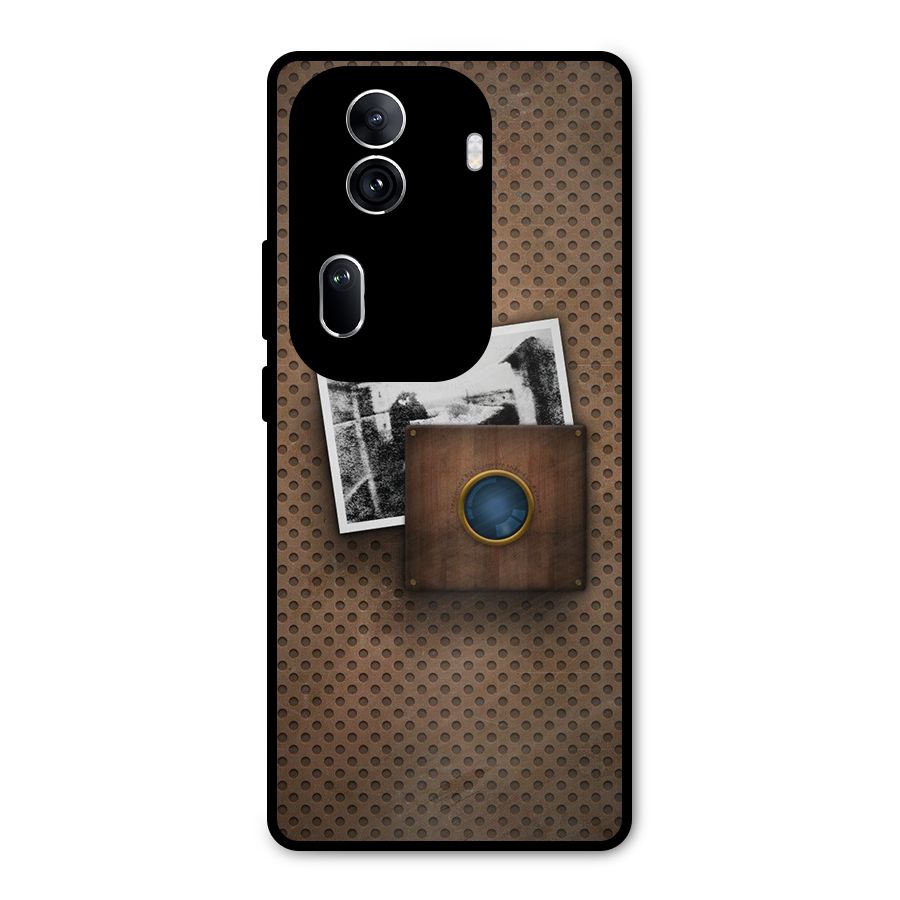 Vintage Wood Camera Metal Back Case for Oppo Reno11 Pro 5G
