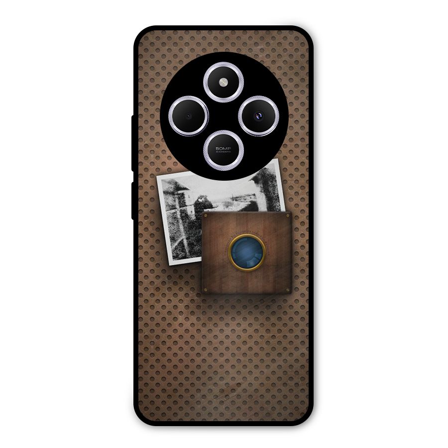 Vintage Wood Camera Metal Back Case for Poco M7